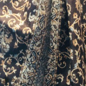 Scarf or Shawl Large Cotton Material NEW Gold, Light Blue and Black Beautiful